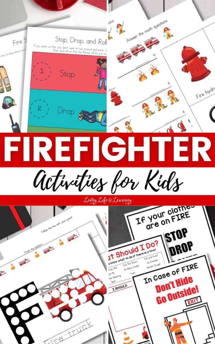 A collage about Firefighter Activities for Kids