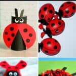 A collage of Preschool Ladybug Crafts