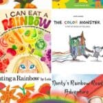 A collage on Rainbow Books for Preschoolers