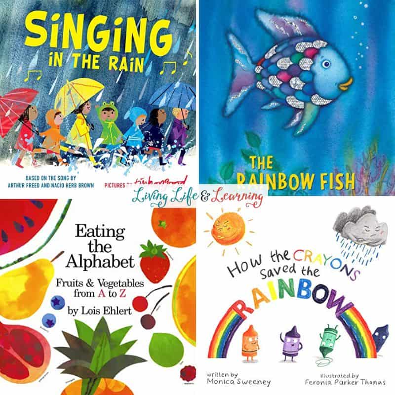 A collage on Rainbow Books for Preschoolers