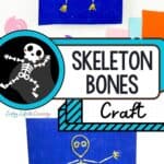 Two images of Skeleton Bones Craft