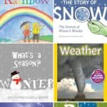 A collage of Weather Books for Kindergarteners