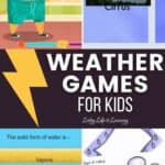 A collage of Weather Games for Kids