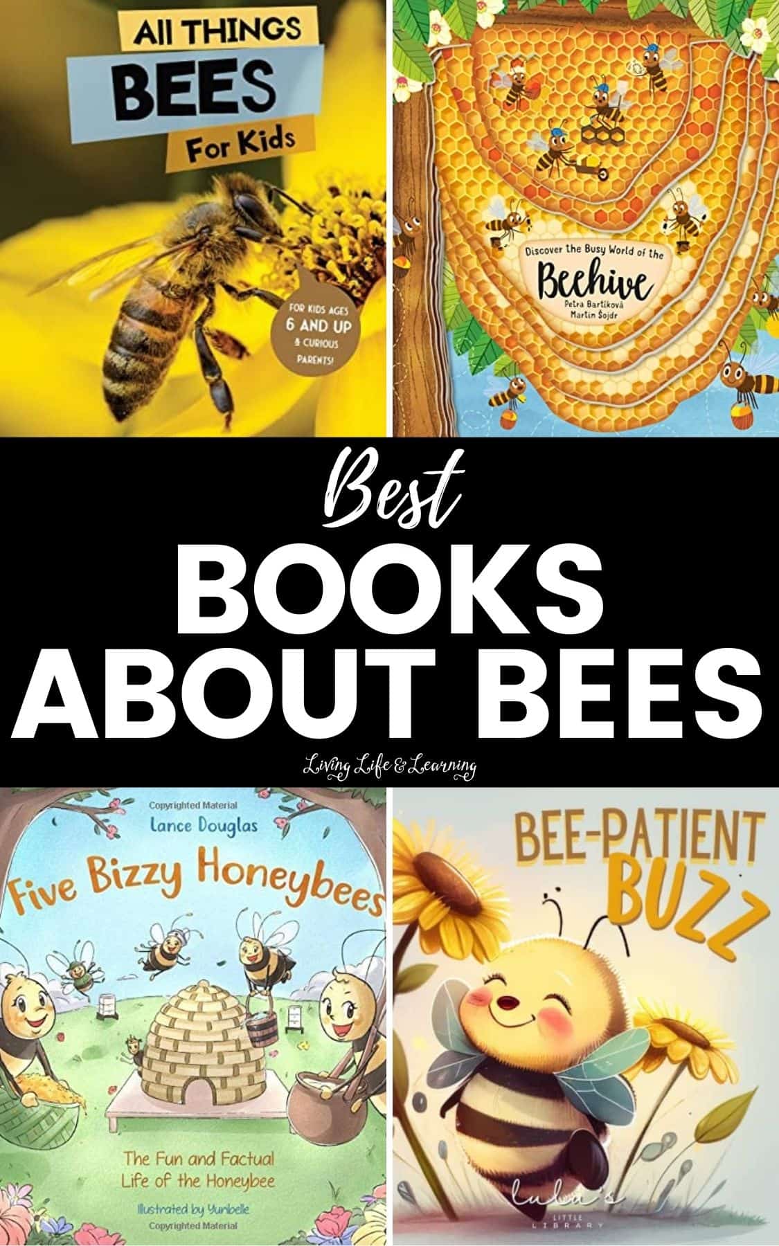 A collage of Best Books About Bees