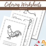 Images of farm animals coloring worksheets