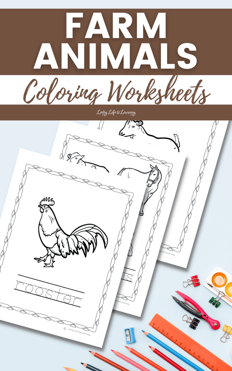 Images of farm animal coloring worksheets