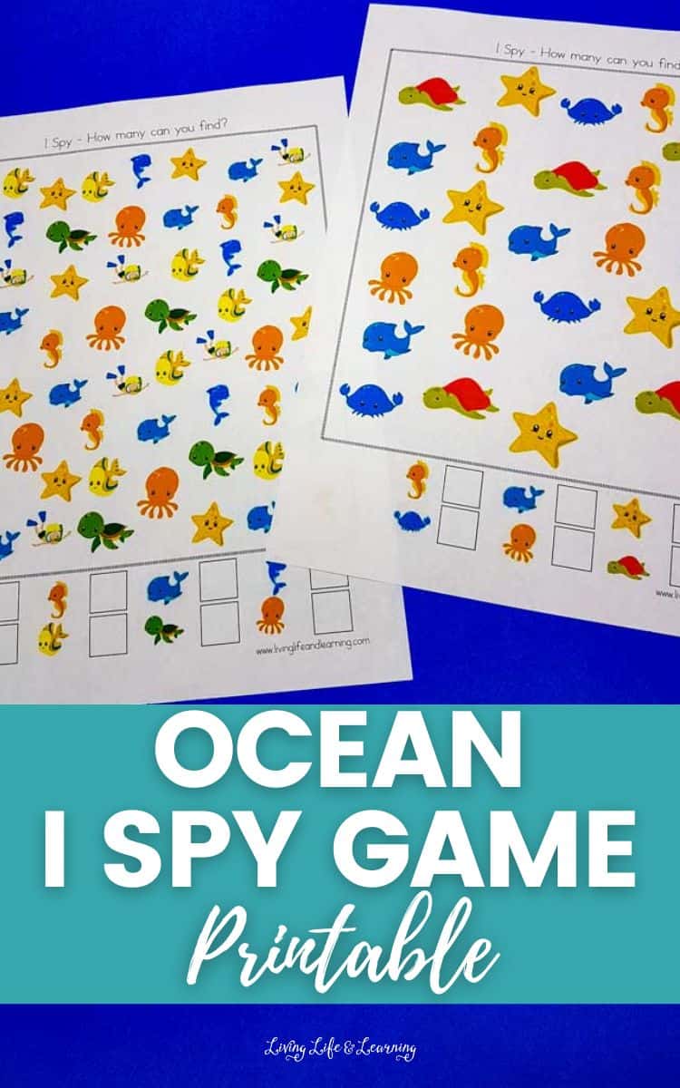 Ocean I Spy Game Printable