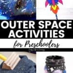 A collage of Outer Space Activities for Preschoolers