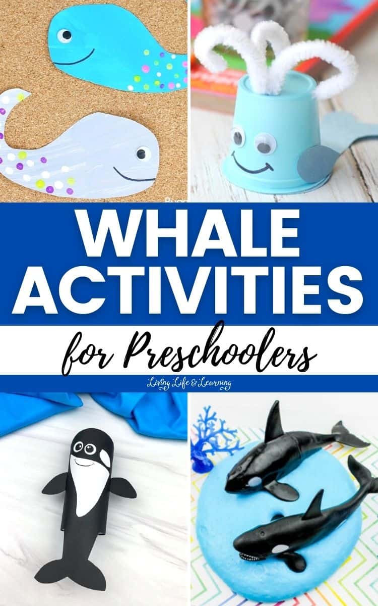 A collage of Whale Activities for Preschoolers