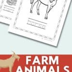 Images of farm animals coloring worksheets