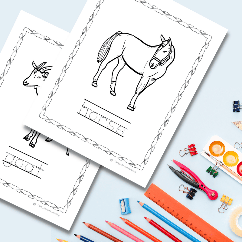 images of farm animals coloring worksheets