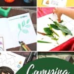 A collage of Camping Activities for Preschoolers