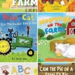 A collage of Farm Books for Preschoolers