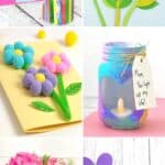 A collage of Mother's Day Crafts for Kids