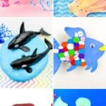 A collage of Ocean Crafts for Kindergarteners