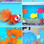 A collage of Ocean Crafts for Preschoolers