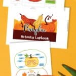 Pumpkin Lapbook on a table
