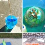 A collage of Summer Preschool Science Activities