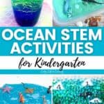 A collage of Ocean STEM Activities for Kindergarten