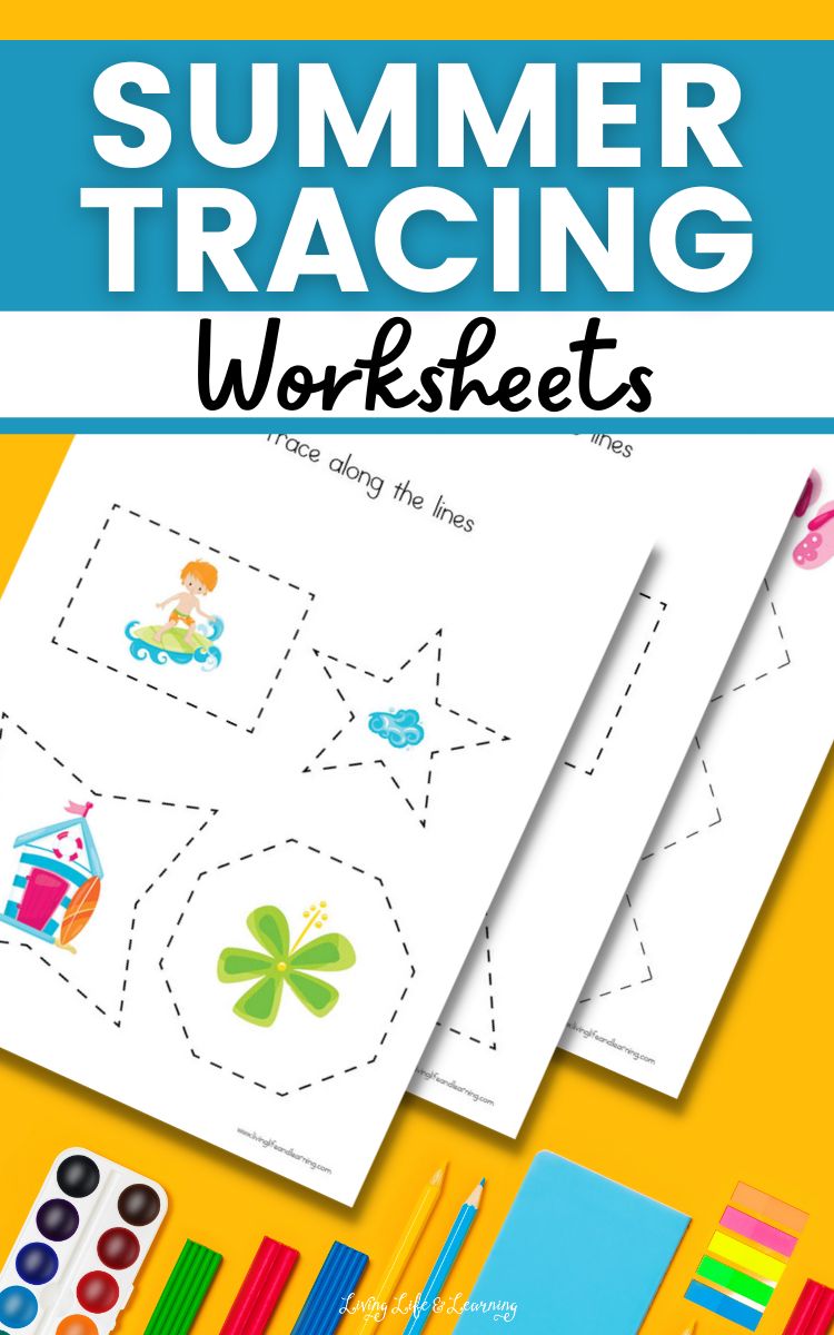 Summer tracing worksheets images