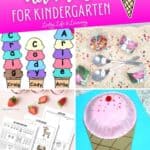 A collage of Ice Cream Activities for Kindergarten