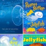 A collage of Jellyfish Books for Kids