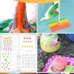 A collage of Summer STEM Activities for Kindergarten