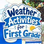 collage of Weather Activities for First Grade