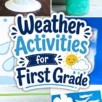 collage of Weather Activities for First Grade