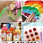 A collage of 5 Senses Art and Craft Activities