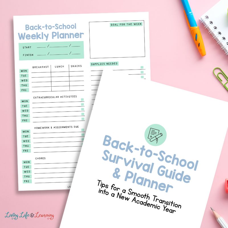 Two Back To School Guide and Planner on a table