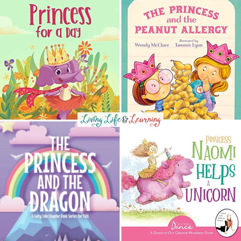 A collage of Princess Books for Preschoolers