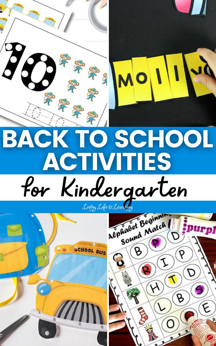Back To School Activities for Kindergarten