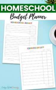 Homeschool Budget Planner
