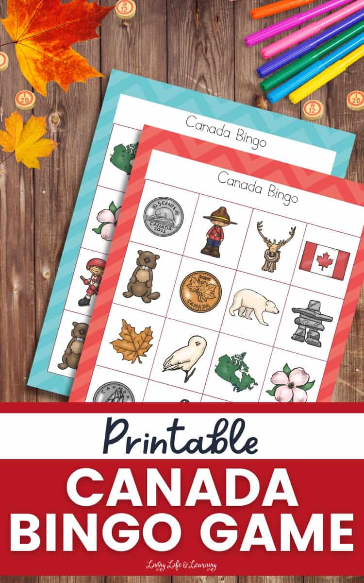 Printable Canada Bingo Game