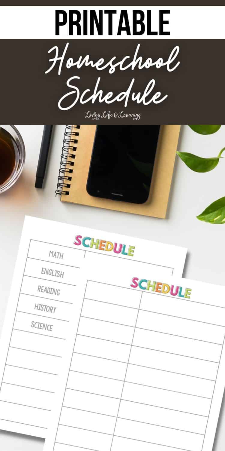 Printable Homeschool Schedule: Bring Order to Your Homeschool