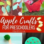 A collage of Apple Crafts for Preschoolers