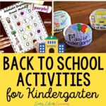 Back to School Activities for Kindergarten