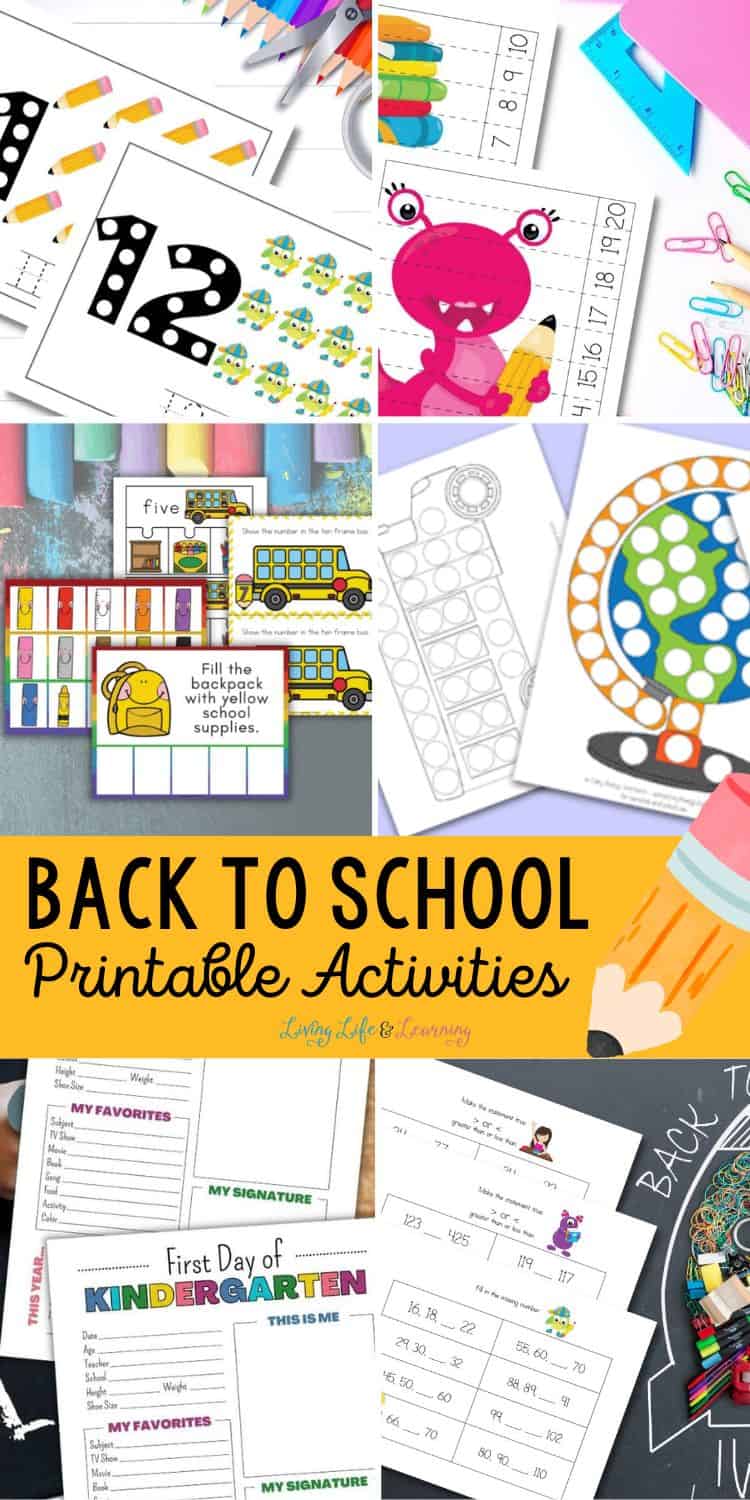 Back To School Printable Activities