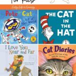 A collage of Best Cat Books for Kids