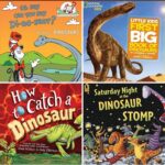 A collage of Dinosaur Books for Preschool