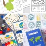 A collage of Travel Activities for Preschoolers