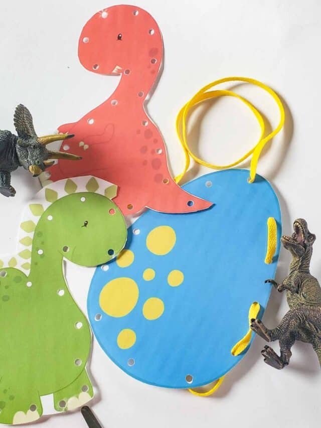 Printable Lacing Cards for Kids Story - Living Life and Learning