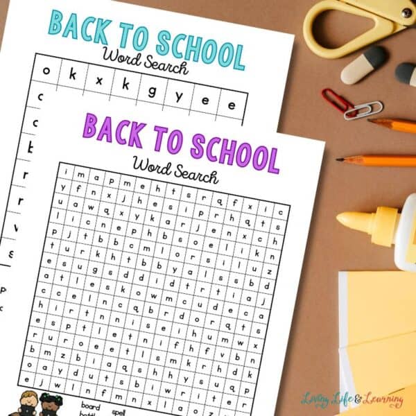 Back to School Word Search Printable