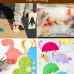 A collage of Dinosaur Activities for Kindergarten
