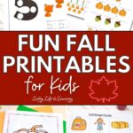 A collage of Fun Fall Printables for Kids