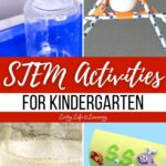 A collage of STEM Activities for Kindergarten
