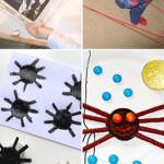 A collage of Spider Activities for Toddlers
