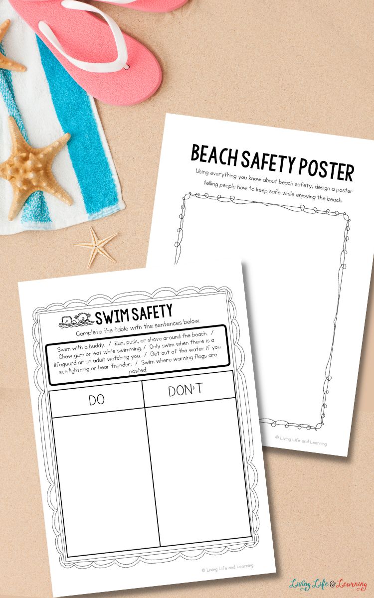 Beach Safety Worksheets