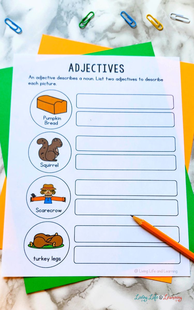 Fall Worksheets for First Grade